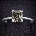 Exklusiver Damenring aus 14 kt Weißgold mit natürlichem Fancy Deep Diamanten (1,01 ct) – IGI zertifiziert Cheap.Diamonds