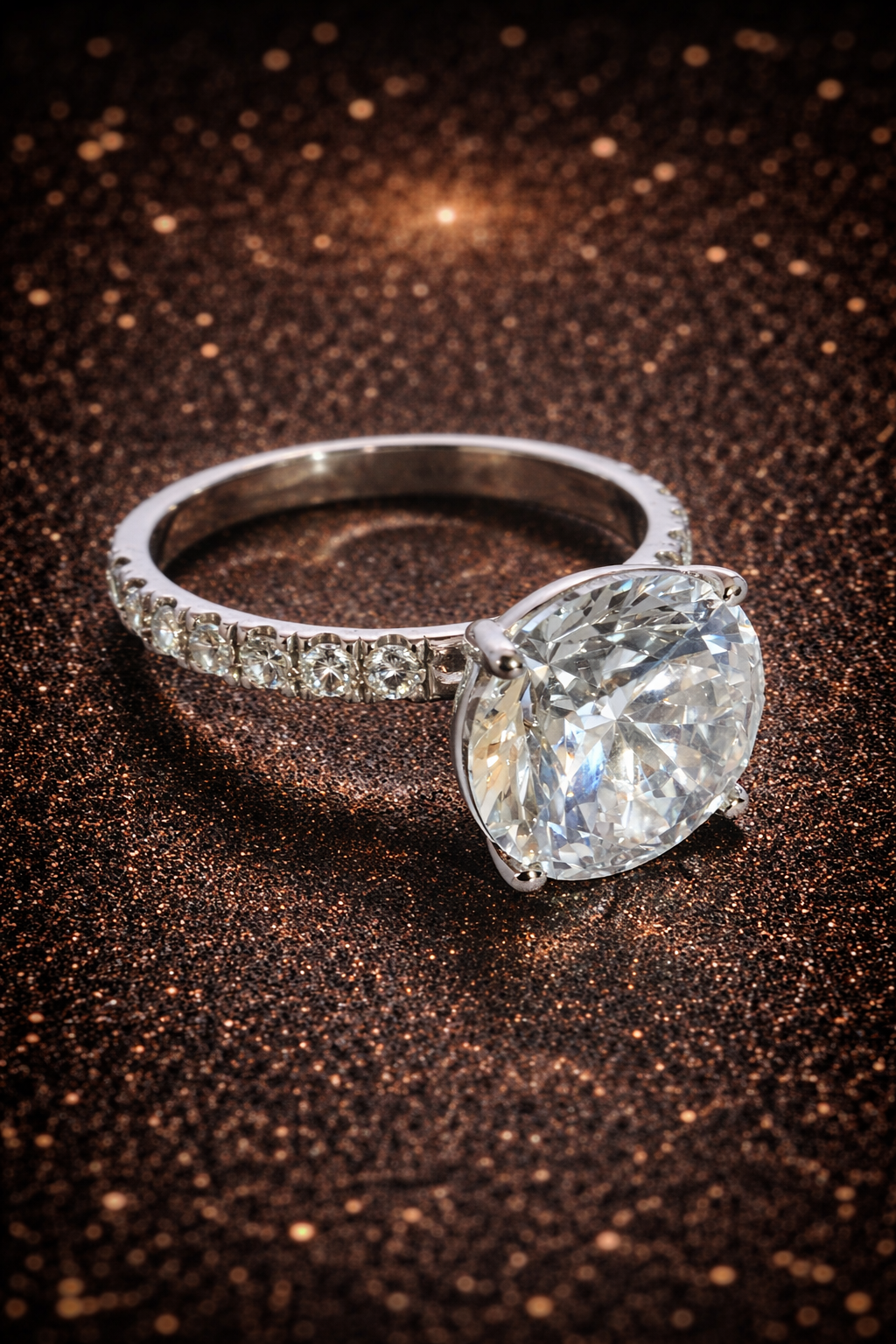 Luxus Diamantring Lab Grown Diamant 5,21 ct – 14K Weißgold – E / VS1 / Ideal Cut / IGI zertifiziert Papas.Diamonds.World