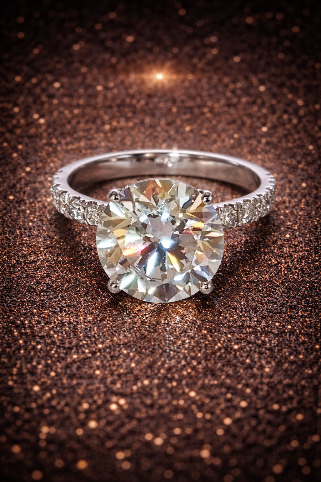 Luxus Diamantring Lab Grown Diamant 5,21 ct – 14K Weißgold – E / VS1 / Ideal Cut / IGI zertifiziert Papas.Diamonds.World