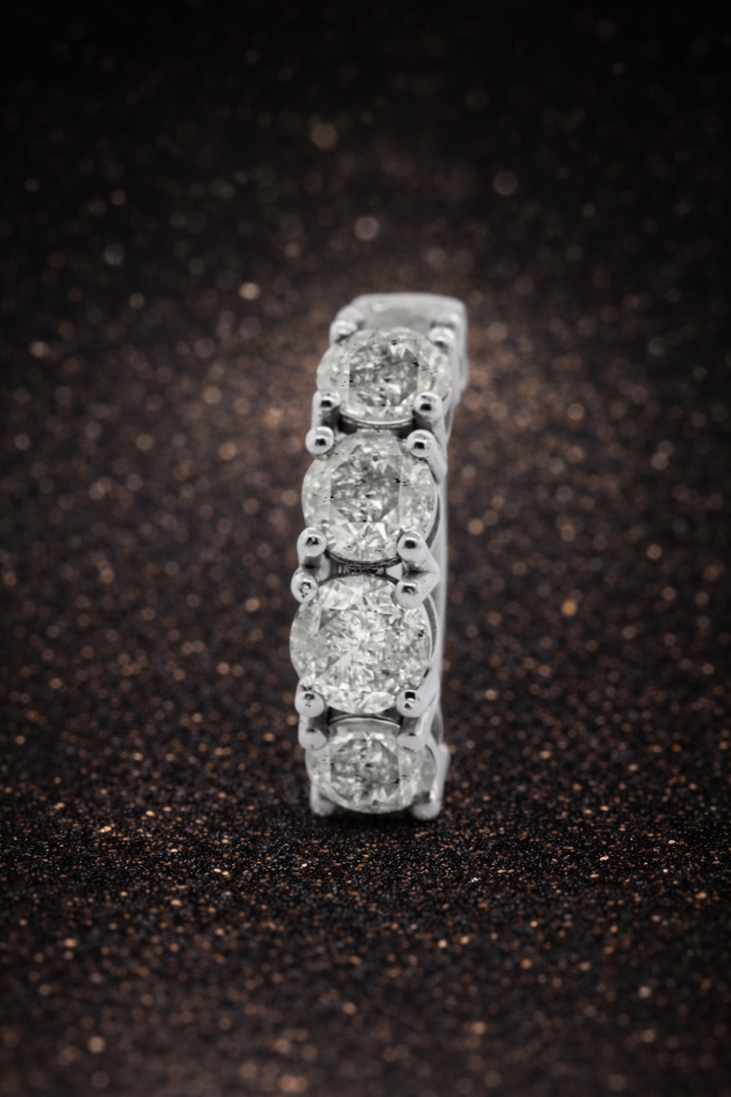 Half Eternity Diamantring – 14 kt Weißgold | 4,32 ct Naturdiamanten-zertifiziert