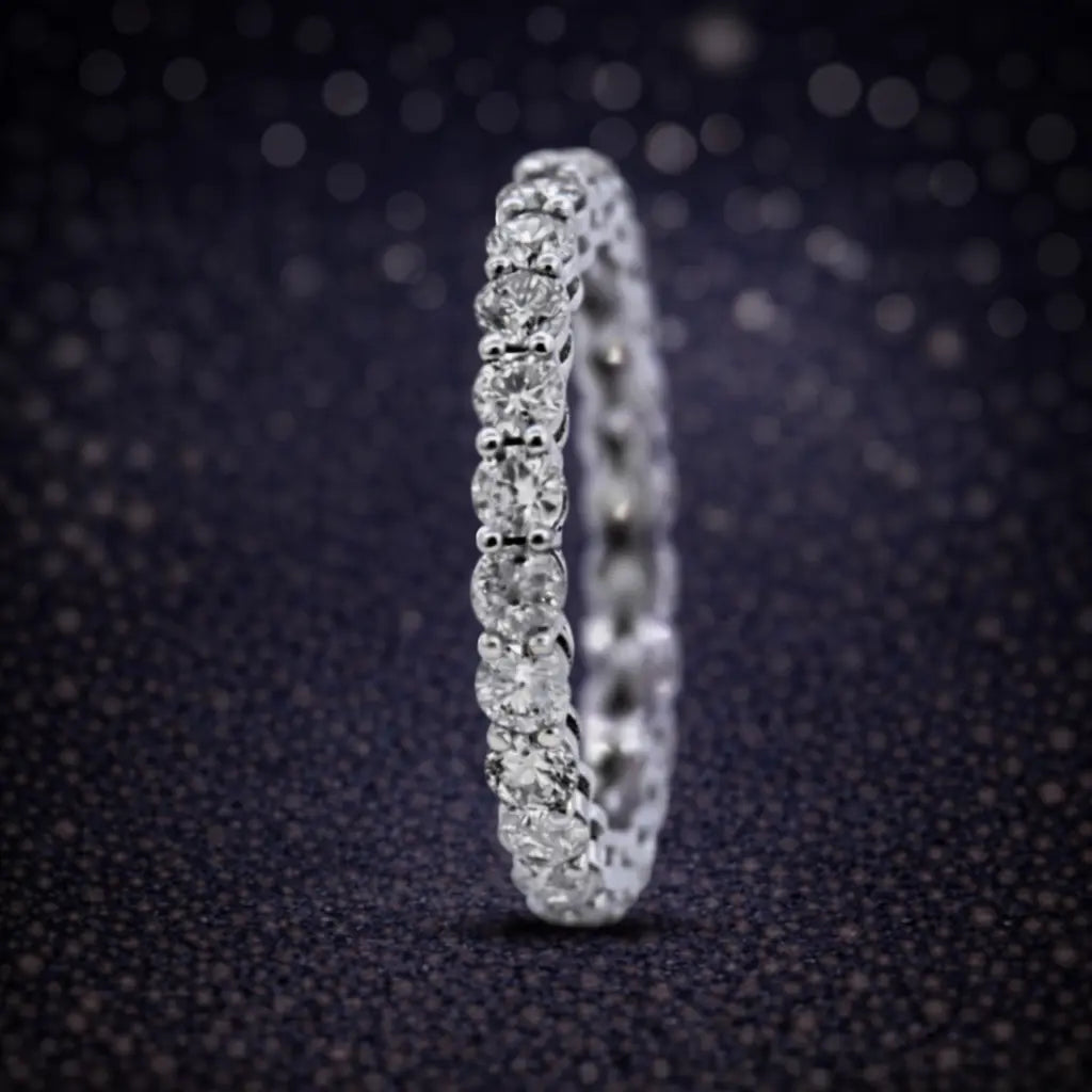 Ewigkeitsring 14 kt Weißgold - 1,68 ct Diamanten zertifiziert Cheap.Diamonds