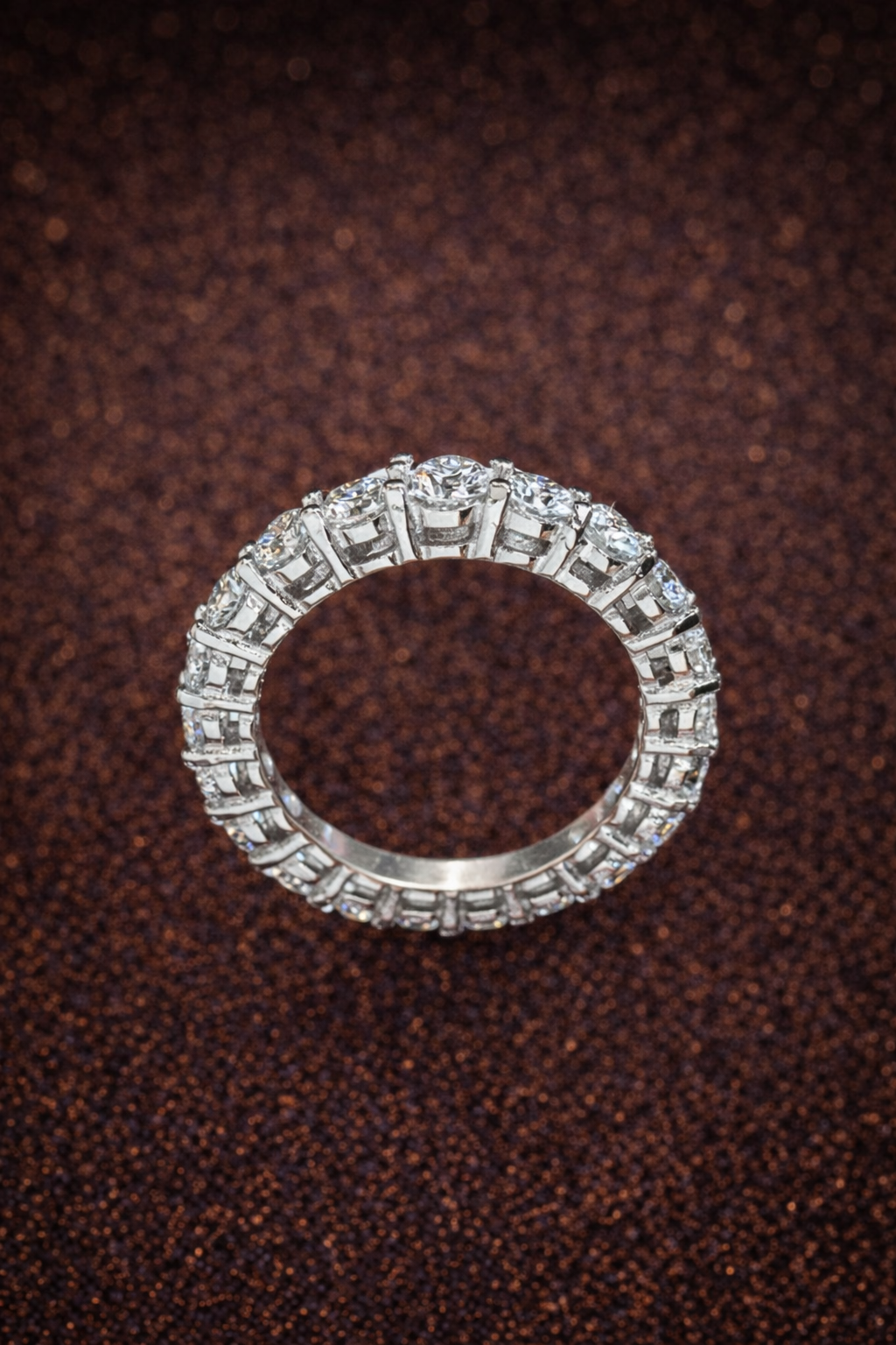 Moissanit Ewigkeitsring 2,1 ct - 2,2 ct– 925 Sterling Silber D-Farbe | VVS1 (inkl. GRA-Zertifikat) Papas.Diamonds.World