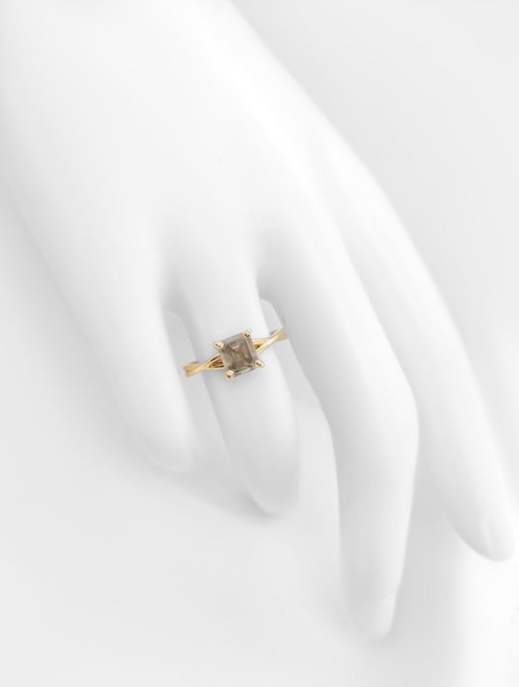Exklusiver Damenring aus 14 kt Gelbgold mit natürlichem Fancy Deep Diamanten (1,08 ct) – IGI zertifiziert Cheap.Diamonds