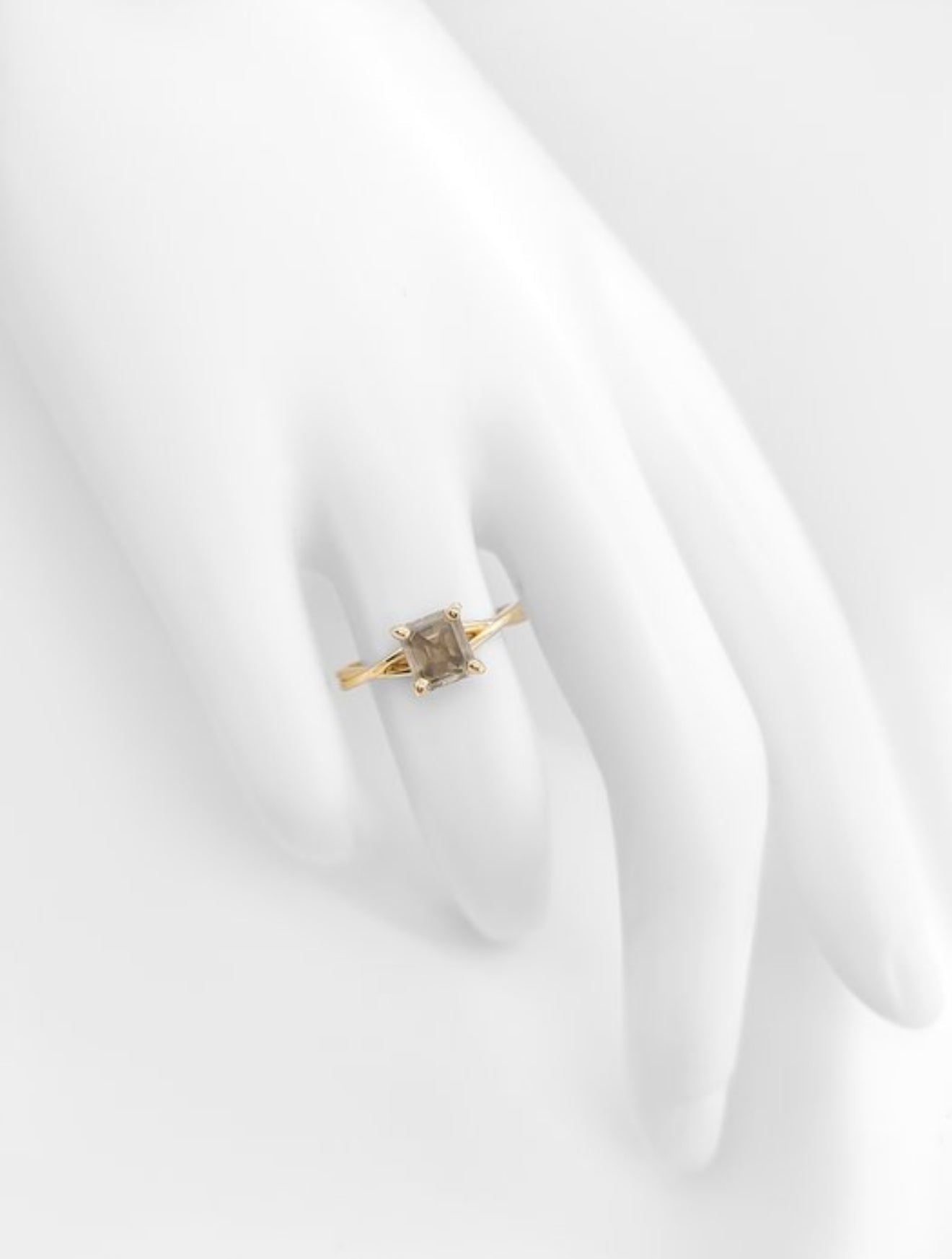 Exklusiver Damenring aus 14 kt Gelbgold mit natürlichem Fancy Deep Diamanten (1,08 ct) – IGI zertifiziert Cheap.Diamonds