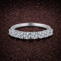 BAMOER 8 Moissanit steine Ring – D Farbe | VVS1 | GRA Zertifiziert | 925 Sterling Silber Papas.Diamonds.World
