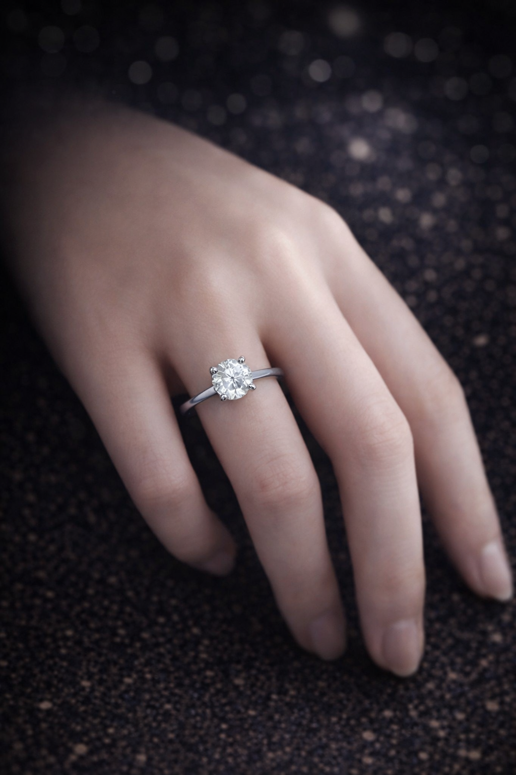 Eleganter Solitärring aus 14 kt Weißgold mit Natürlicher Diamant (1,04 ct) – IGI zertifiziert