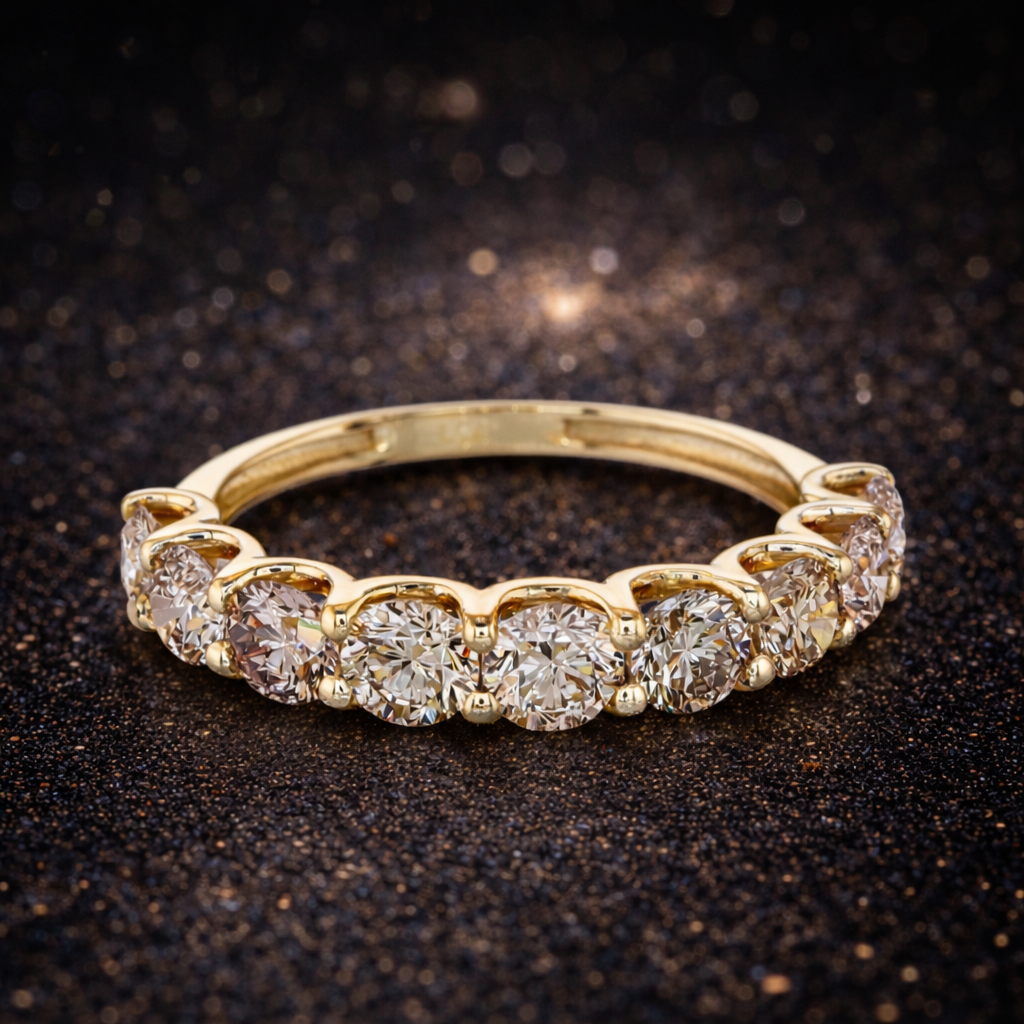 Ring aus 14 Karat Gelbgold mit 1,90 ct natürlichen Farbdiamanten (IGI) zertifiziert