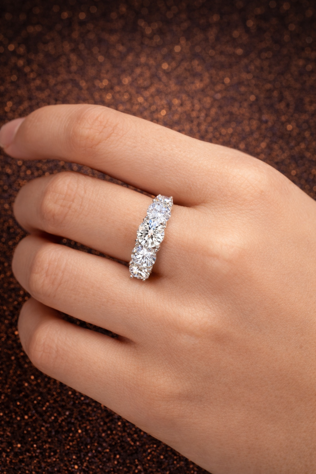 Moissanit Verlobungsring – D Farbe | VVS1 925 Sterling Silber | Mit GRA Zertifikat Papas.Diamonds.World