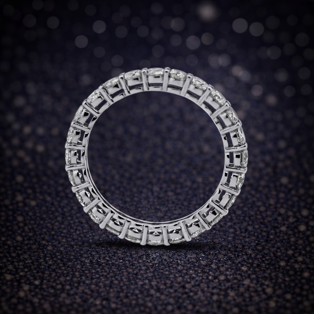 Ewigkeitsring 14 kt Weißgold - 1,68 ct Diamanten zertifiziert