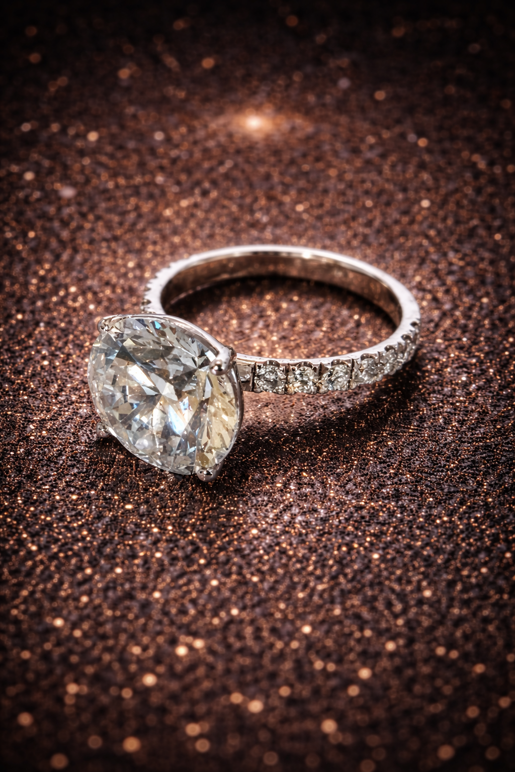 Luxus Diamantring Lab Grown Diamant 5,21 ct – 14K Weißgold – E / VS1 / Ideal Cut / IGI zertifiziert Papas.Diamonds.World