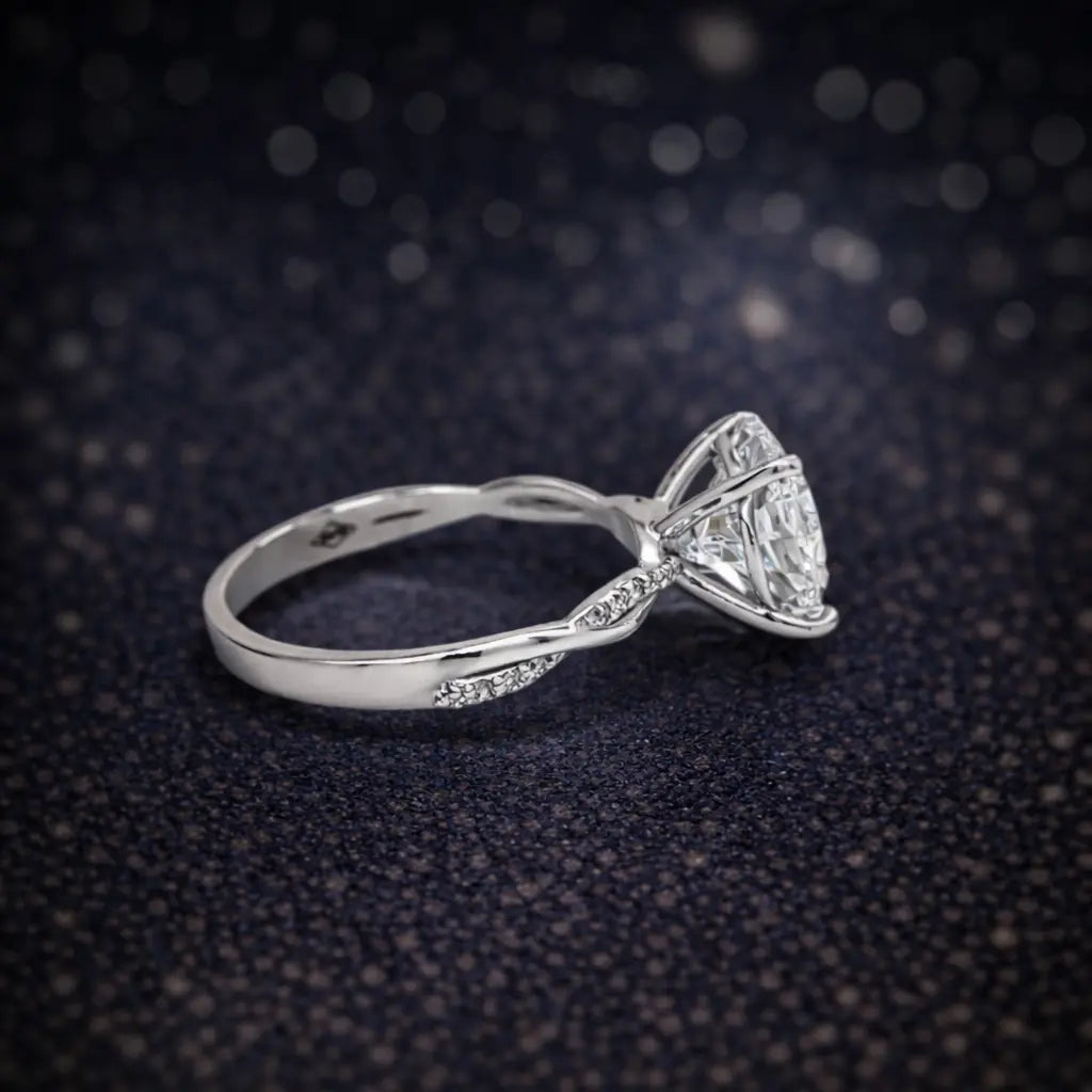 14K Weißgold – 3,05 ct Lab Grown Diamant – Rund – E / VVS2 – Exzellent- IGI zertifiziert Cheap.Diamonds