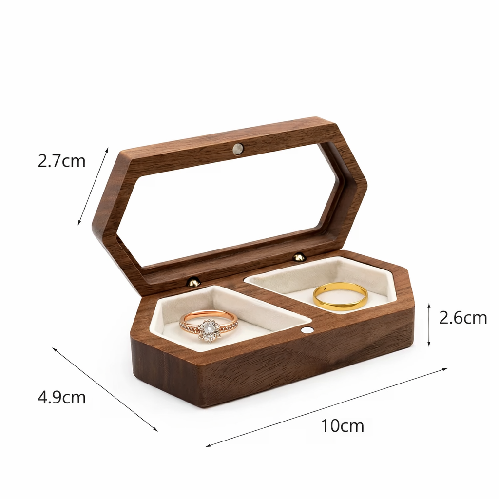 Weiss* Holzschmuckkasten mit Magnetverschluss – elegante Schmuckbox für besondere Momente Papas.Diamonds.World
