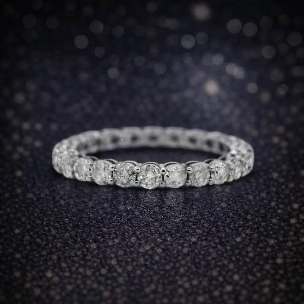 Ewigkeitsring 14 kt Weißgold - 1,68 ct Diamanten zertifiziert Cheap.Diamonds