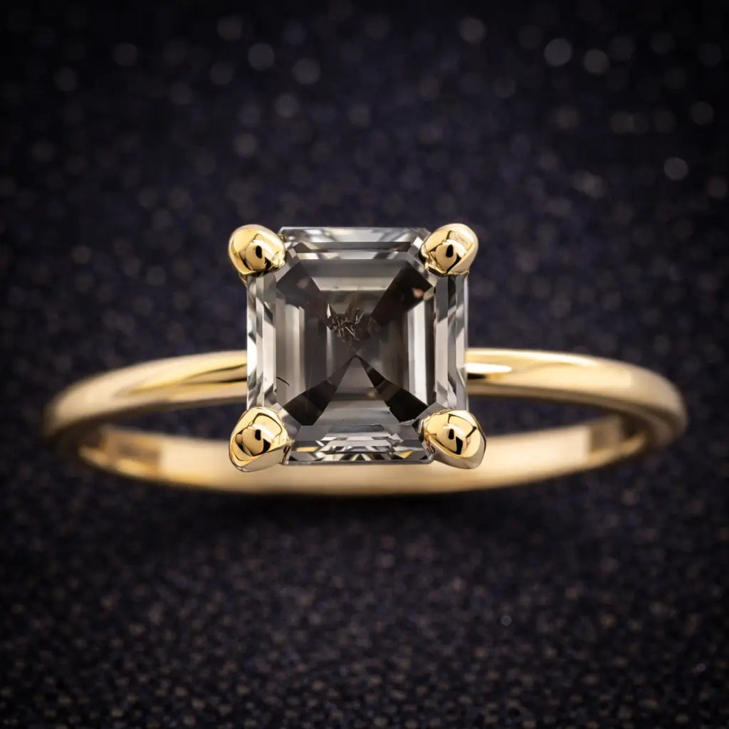 Exklusiver Ring aus 14 kt Gelbgold mit natürlichem Fancy Deep Farbdiamanten (1,08 ct) – IGI zertifiziert Cheap.Diamonds