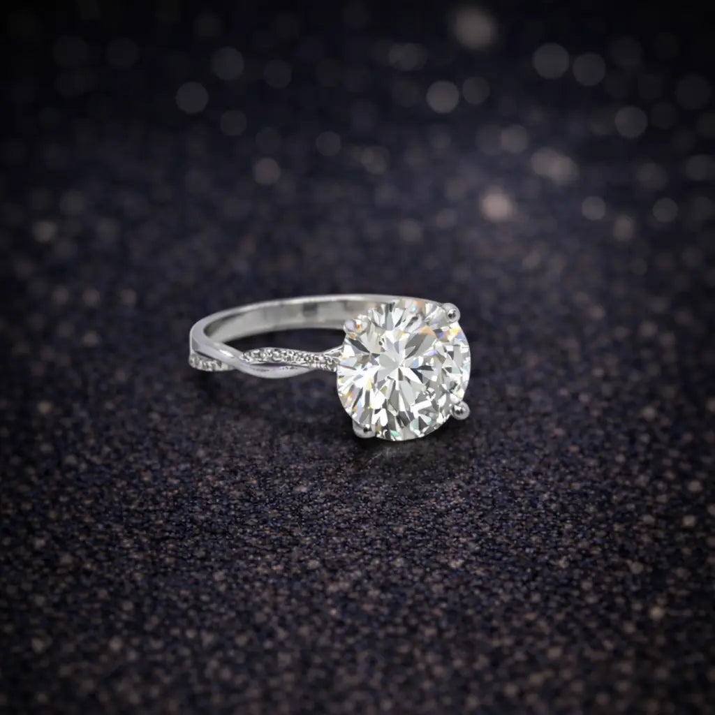 14K Weißgold – 3,05 ct Lab Grown Diamant – Rund – E / VVS2 – Exzellent- IGI zertifiziert Cheap.Diamonds