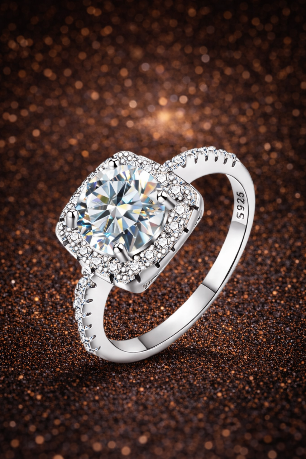 2CT Moissanit Ring – 925 Sterling Silber D-Farbe | VVS1 (inkl. GRA Zertifikat)