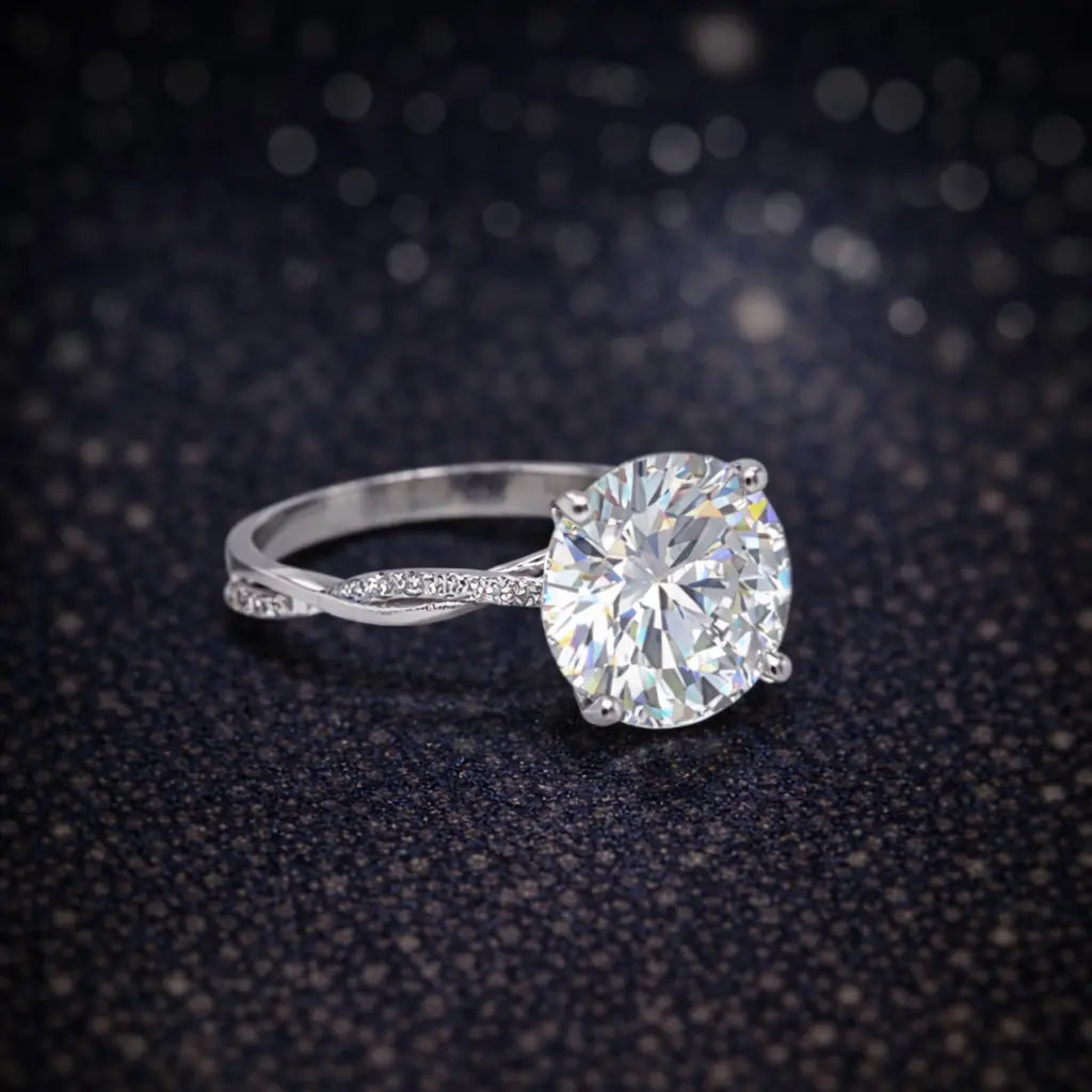 14K Weißgold – 3,05 ct Lab Grown Diamant – Rund – E / VVS2 – Exzellent- IGI zertifiziert Cheap.Diamonds