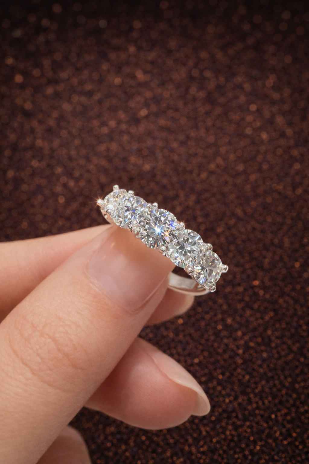 Moissanit Verlobungsring – D Farbe | VVS1 925 Sterling Silber | Mit GRA Zertifikat Papas.Diamonds.World