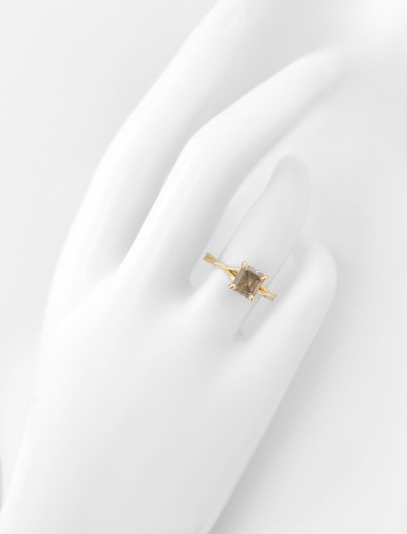 Exklusiver Damenring aus 14 kt Gelbgold mit natürlichem Fancy Deep Diamanten (1,08 ct) – IGI zertifiziert Cheap.Diamonds
