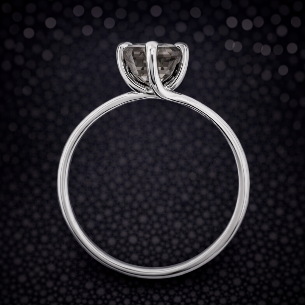 Exklusiver Damenring aus 14 kt Weißgold mit natürlichem Fancy-Farbdiamanten (2,22 ct) – IGI zertifiziert