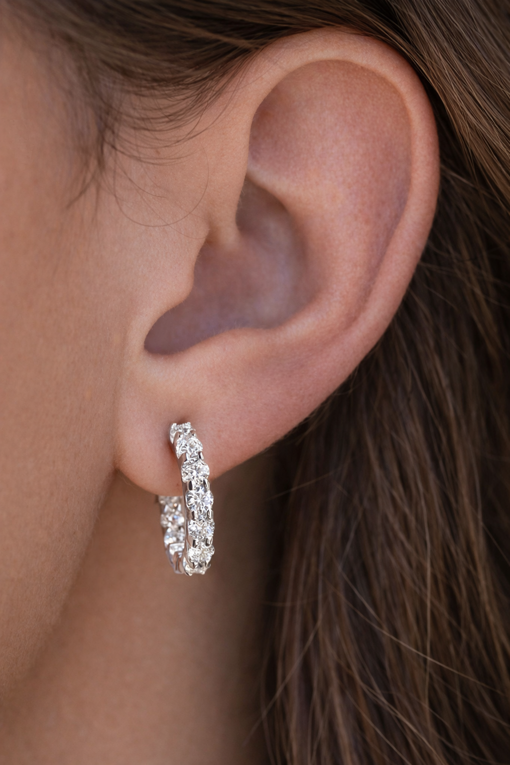 Elegante Moissanit Ohrringe – 0,1 ct | 925 Sterling Silber D-Farbe | VVS1 | Mit GRA Zertifikat