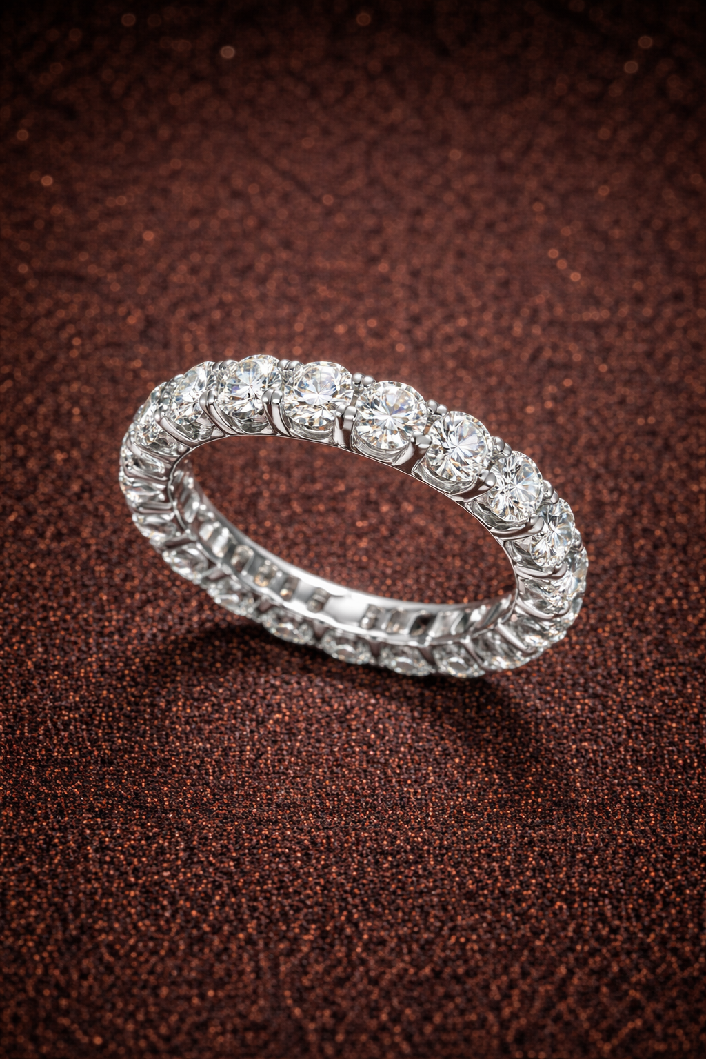 Moissanit Ewigkeitsring 2,1 ct - 2,2 ct– 925 Sterling Silber D-Farbe | VVS1 (inkl. GRA-Zertifikat) Papas.Diamonds.World