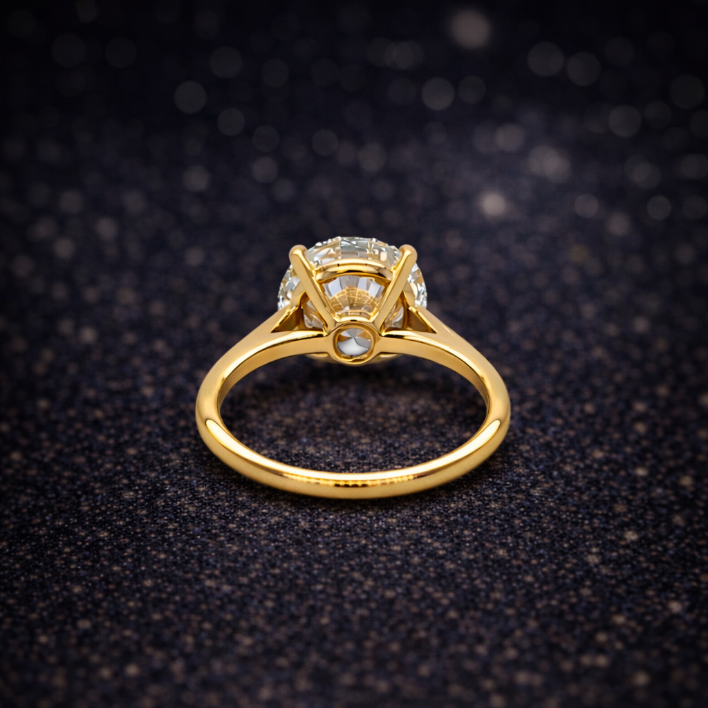 Ring 14 kt Gelbgold mit 3,00 ct Lab-Grown Diamant – D / VS2 – IGI zertifiziert