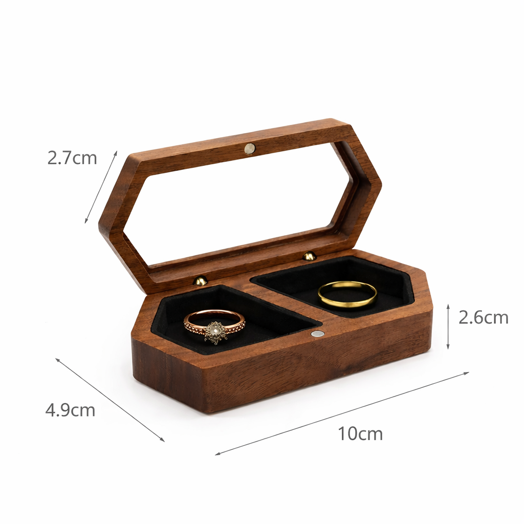 Schwarz* Holzschmuckkasten mit Magnetverschluss – elegante Schmuckbox für besondere Momente Papas.Diamonds.World