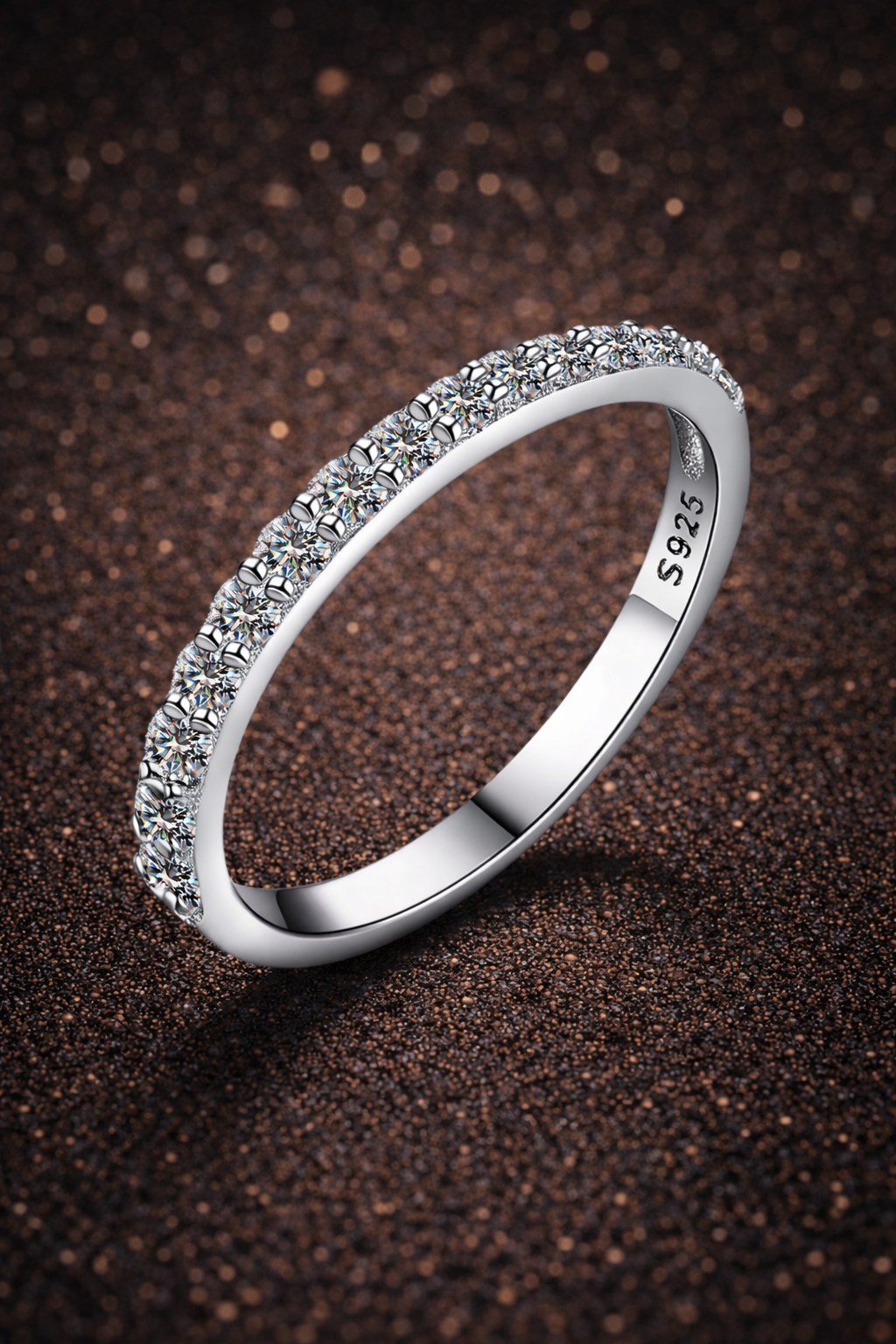 Moissanit Ewigkeit Ring D-Farbe | VVS1 mit GRA Zertifikat – 925 Sterling Silber Papas.Diamonds.World