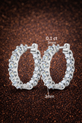 Elegante Moissanit Ohrringe – 0,1 ct | 925 Sterling Silber D-Farbe | VVS1 | Mit GRA Zertifikat Papas.Diamonds.World