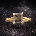 Exklusiver Damenring aus 14 kt Gelbgold mit natürlichem Fancy Deep Diamanten (1,08 ct) – IGI zertifiziert Cheap.Diamonds