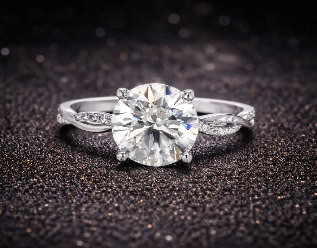 14K Weißgold – 3,05 ct Lab Grown Diamant – Rund – E / VVS2 – Exzellent- IGI zertifiziert Cheap.Diamonds