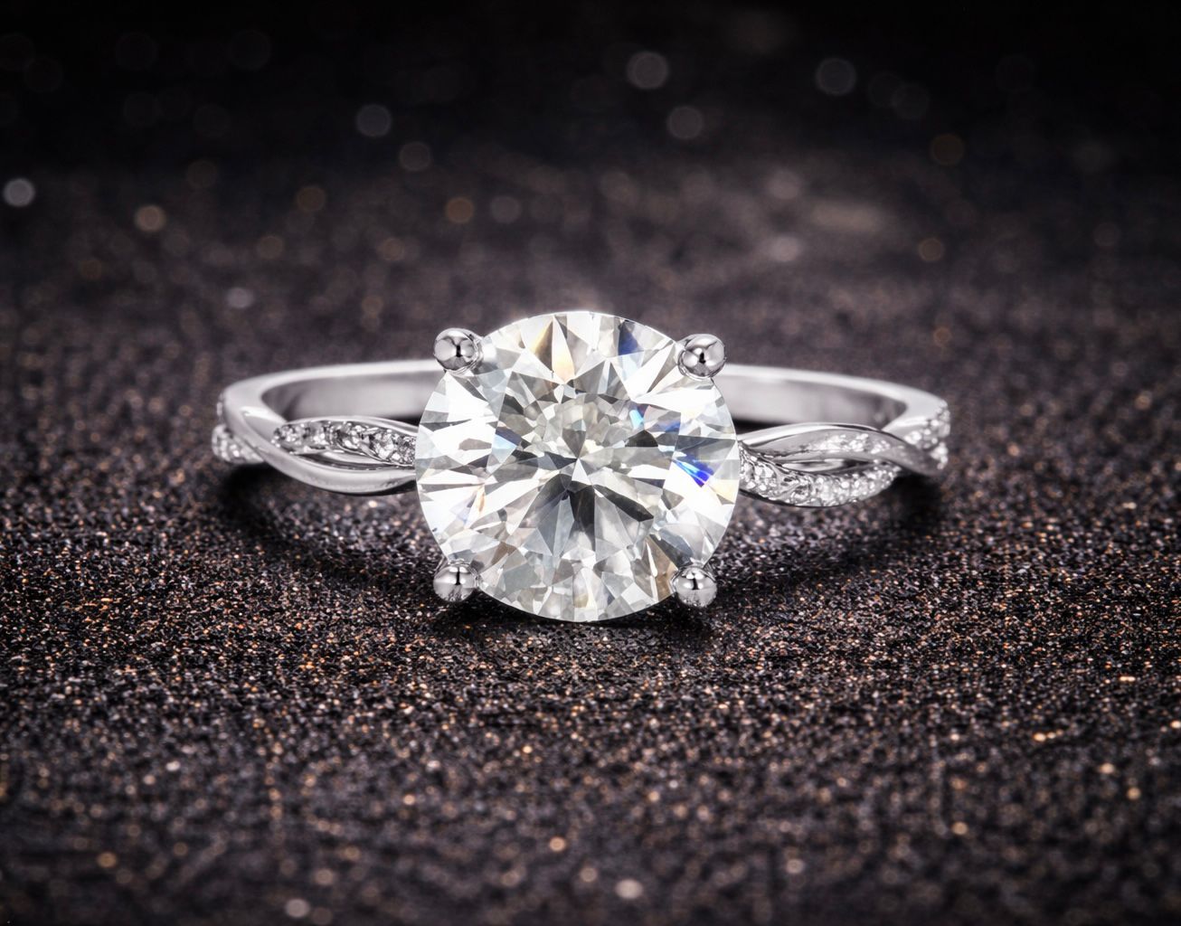 14K Weißgold – 3,05 ct Lab Grown Diamant – Rund – E / VVS2 – Exzellent- IGI zertifiziert