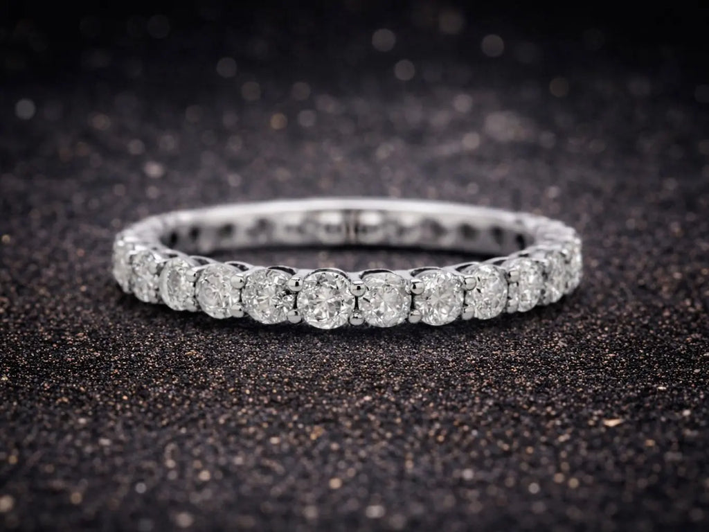 Ewigkeitsring 14 kt Weißgold - 1,68 ct Diamanten zertifiziert Cheap.Diamonds