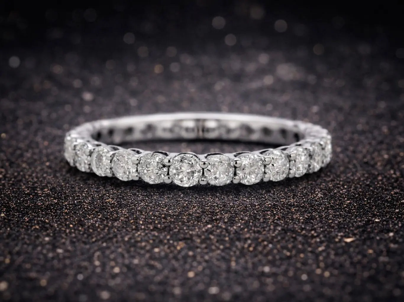 Ewigkeitsring 14 kt Weißgold - 1,68 ct Diamanten zertifiziert Cheap.Diamonds