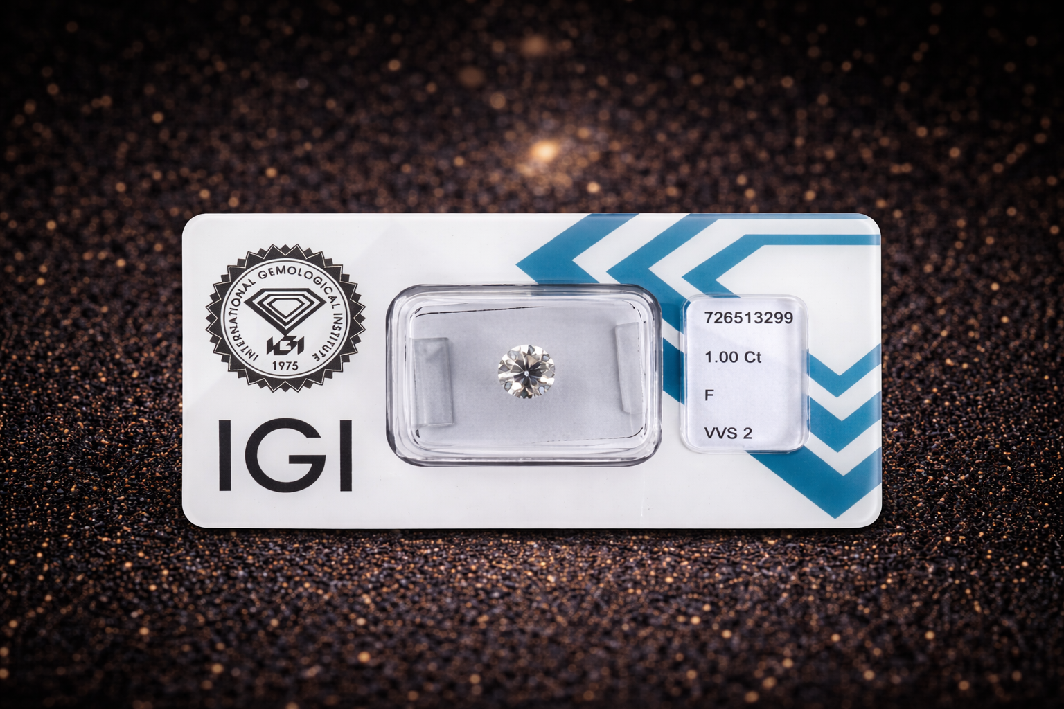 1.00 ct Naturdiamanten F / VVS2 - IGI zertifiziert