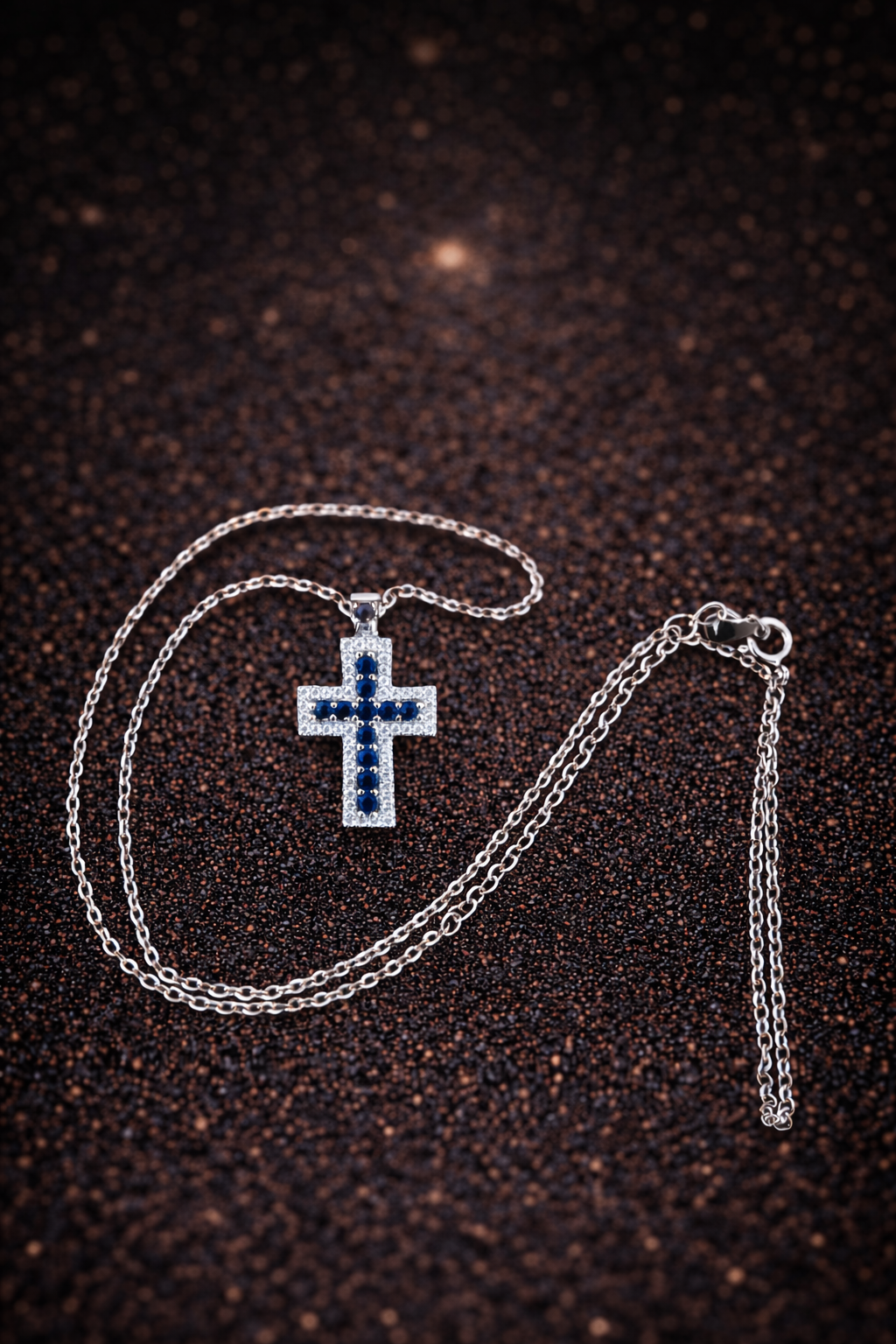 Silberkette mit Kreuzanhänger – 925 Sterling Silber Papas-Diamonds