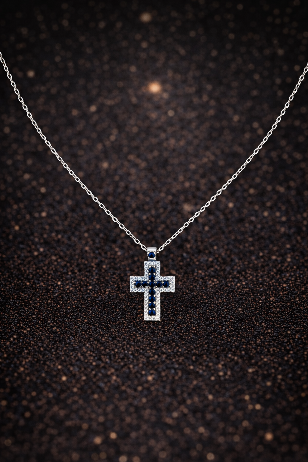 Silberkette mit Kreuzanhänger – 925 Sterling Silber Papas-Diamonds