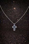 Silberkette mit Kreuzanhänger – 925 Sterling Silber Papas-Diamonds