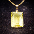 18 kt Gelbgold Halskette mit Citrin-Anhänger – 17,40 ct Cheap.Diamonds