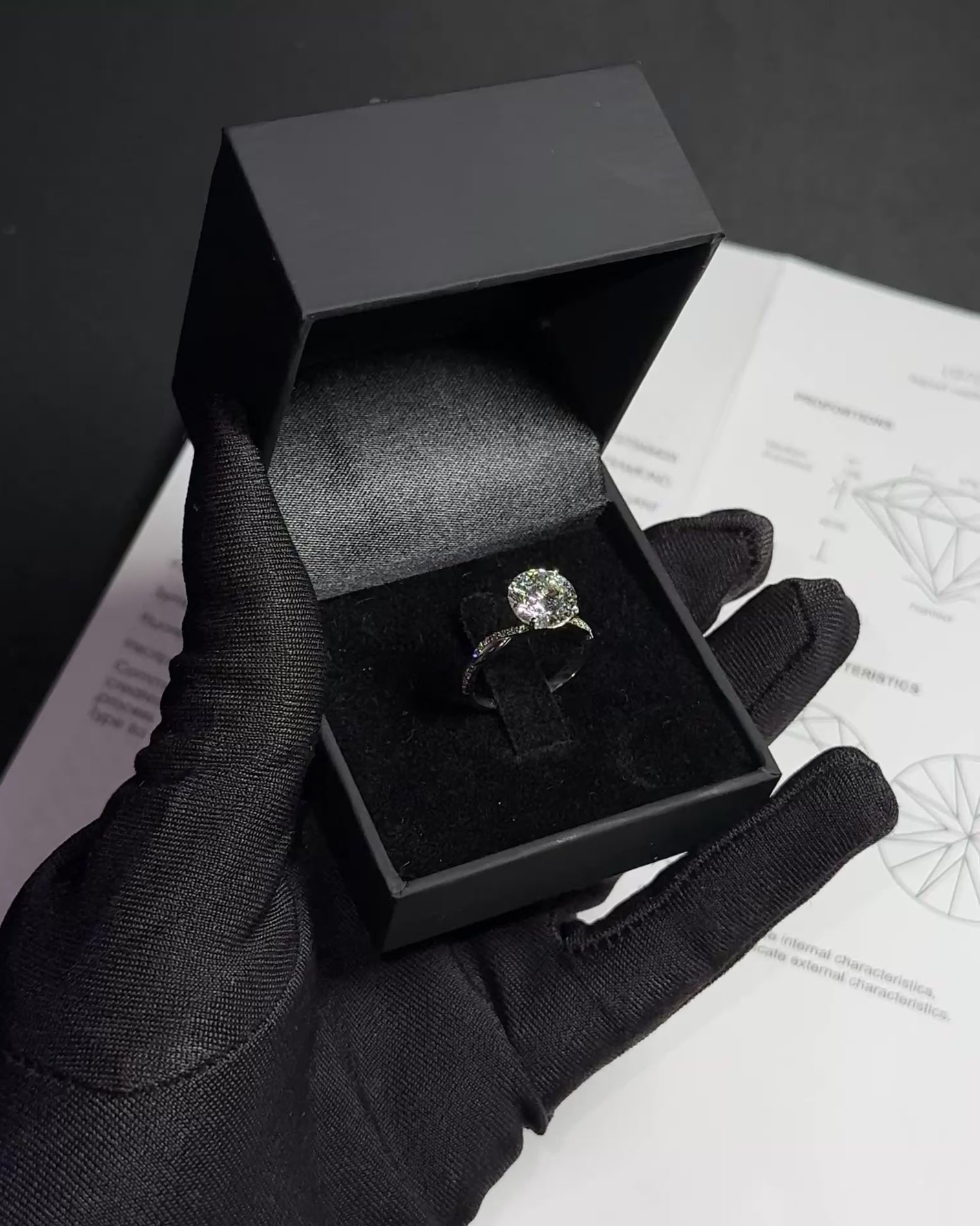 14K Weißgold – 3,05 ct Lab Grown Diamant – Rund – E / VVS2 – Exzellent- IGI zertifiziert