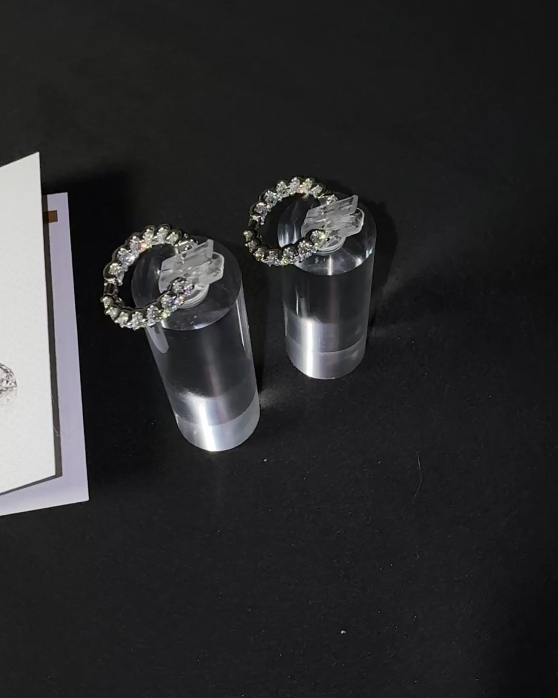 Elegante Moissanit Ohrringe – 0,1 ct | 925 Sterling Silber D-Farbe | VVS1 | Mit GRA Zertifikat