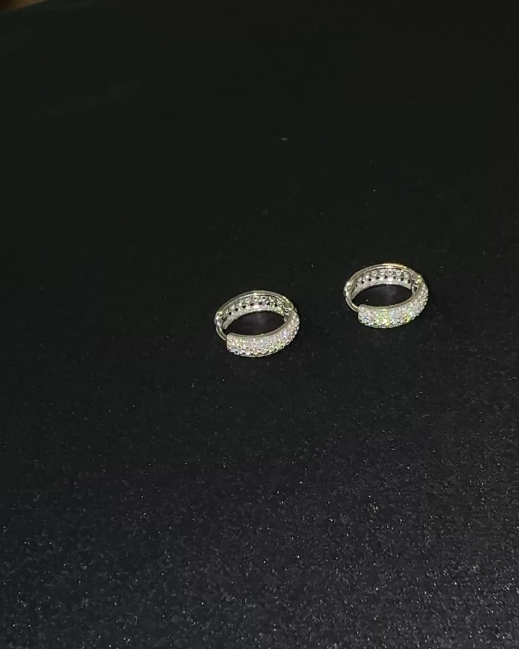 Elegante Naturdiamant-Creolen Ohrringe aus 14 Karat Weißgold (0,85 ct)
