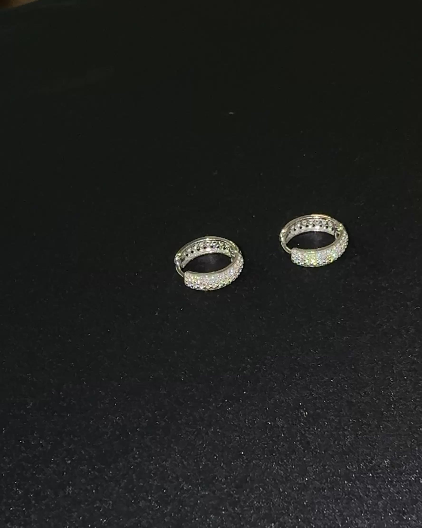 Elegante Naturdiamant-Creolen Ohrringe aus 14 Karat Weißgold (0,85 ct)