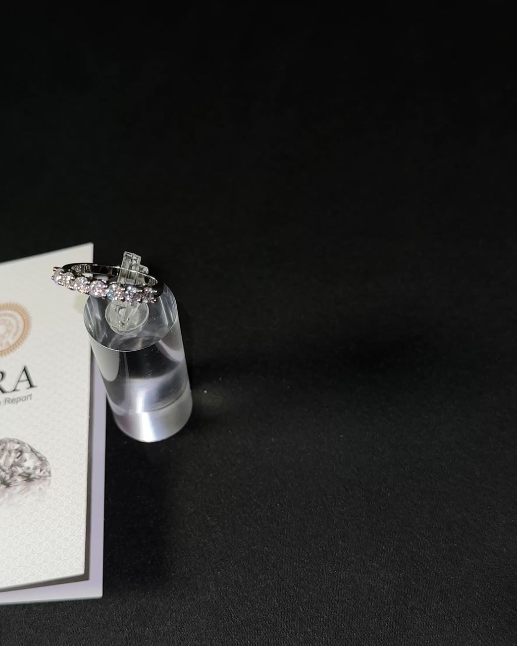 Halb-Ewigkeitsring aus 925 Sterling Silber – 7 Moissanit Steine mit GRA Zertifikat