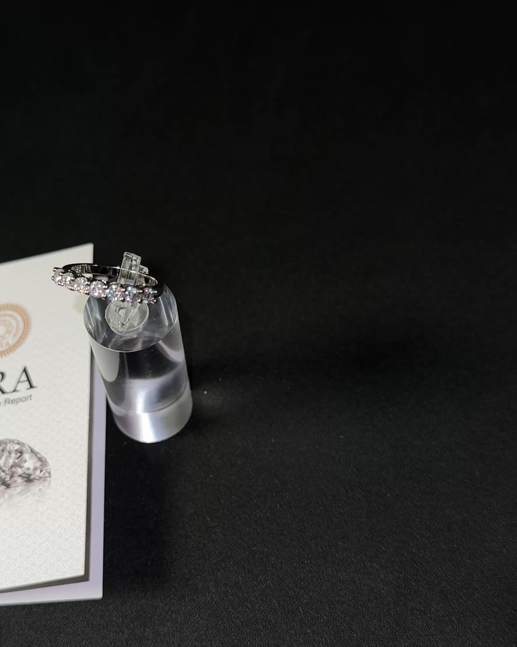 Halb-Ewigkeitsring aus 925 Sterling Silber – 7 Moissanit Steine mit GRA Zertifikat