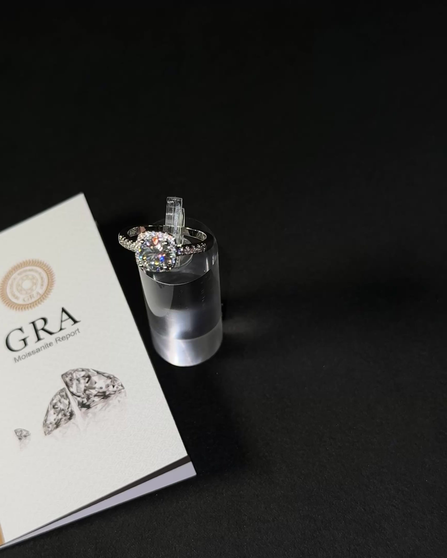 2CT Moissanit Ring – 925 Sterling Silber D-Farbe | VVS1 (inkl. GRA Zertifikat)