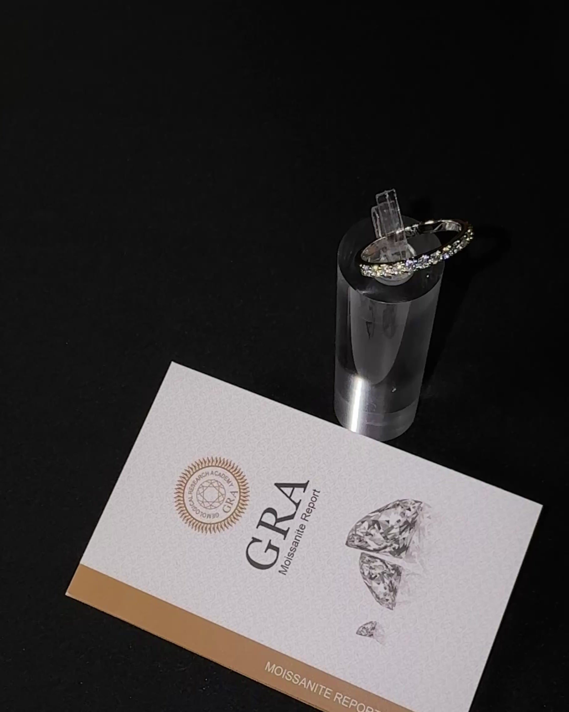 Moissanit Ewigkeit Ring D-Farbe | VVS1 mit GRA Zertifikat – 925 Sterling Silber