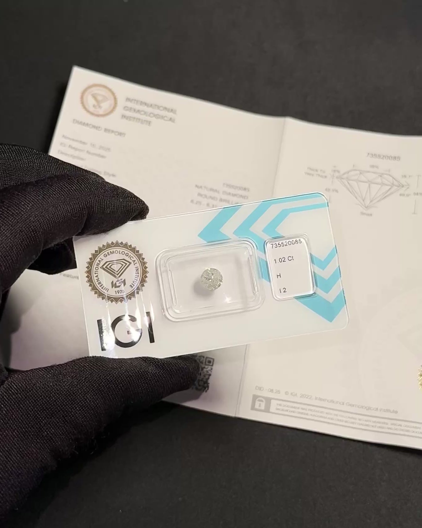 Natürlicher Diamant – 1,02 ct | Rund Brillant | IGI zertifiziert